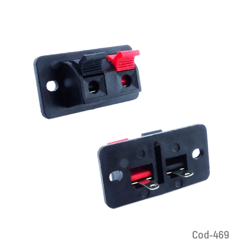 Terminal hembra para parlantes rojo y negro - pack de 100 unidades mayorista — imagen 3