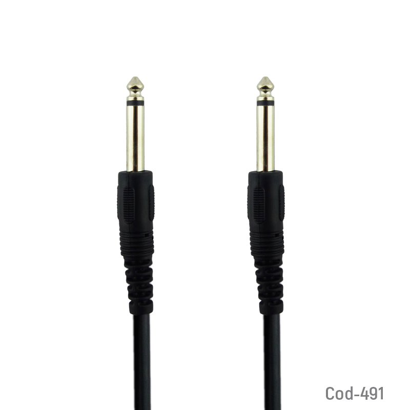 Cable 1 x 1 plug 6.3 mono de 5 metros, marca rst en bolsa. - pack de 10 unidades mayorista — imagen 2