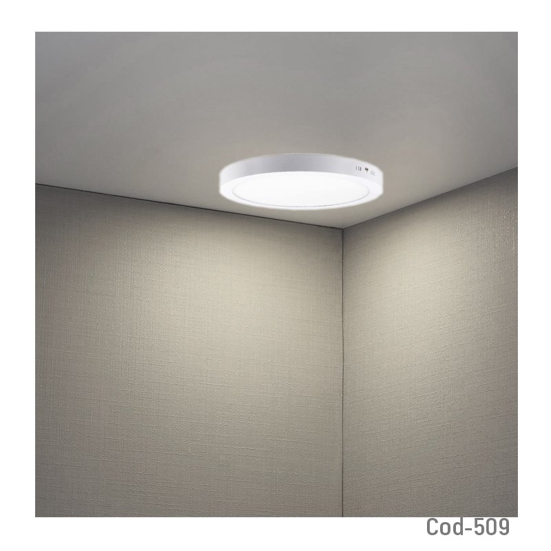 Foco led panel sobrepuesto, redondo de 18 watt luz fria, en caja. mayorista — imagen 2