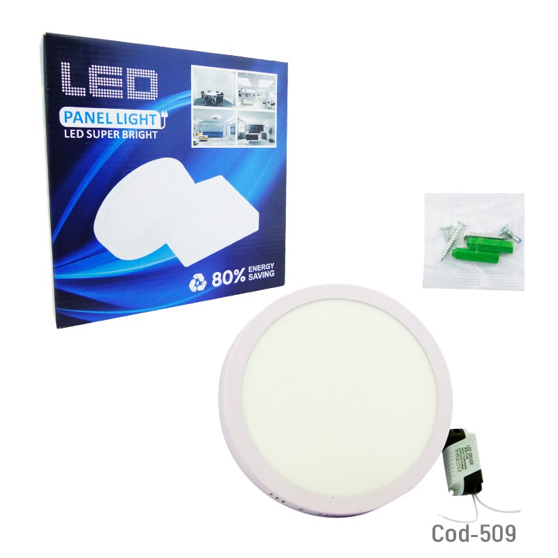 Foco led panel sobrepuesto, redondo de 18 watt luz fria, en caja. mayorista — imagen 4