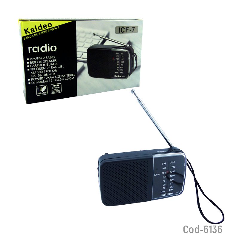 Radio am/fm kaldeo, modelo k-258b, en caja. mayorista — imagen 4