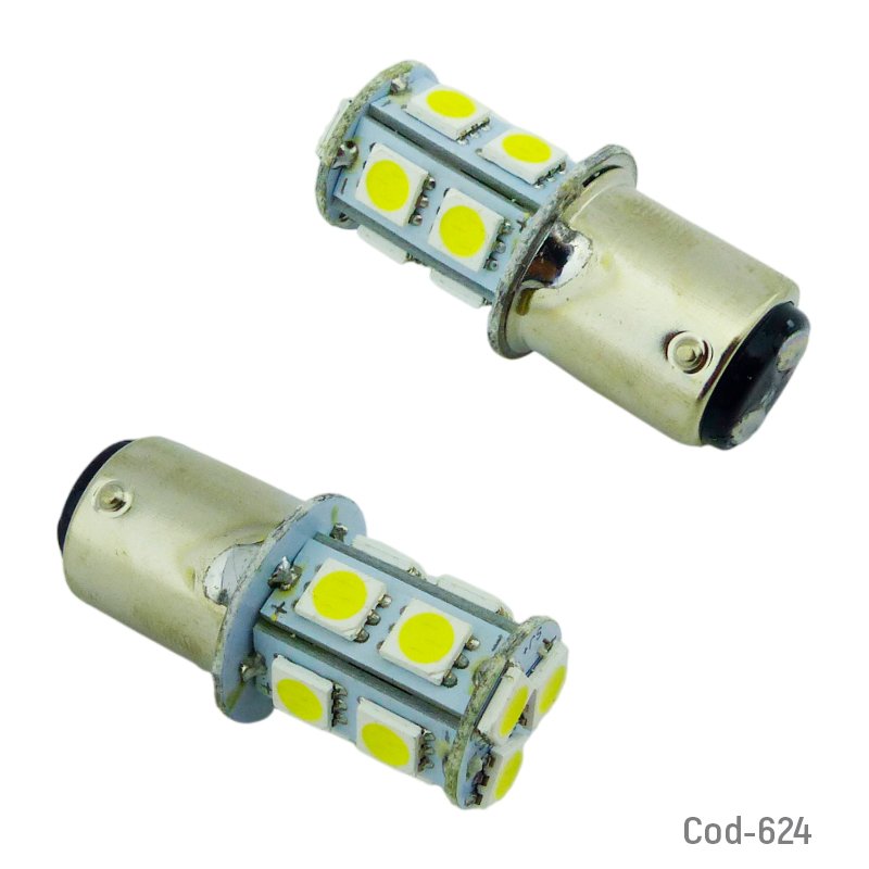 Ampolleta led strobo 5050 de 2 contactos color blanco a 12 volt marca dezzer mayorista — imagen 2