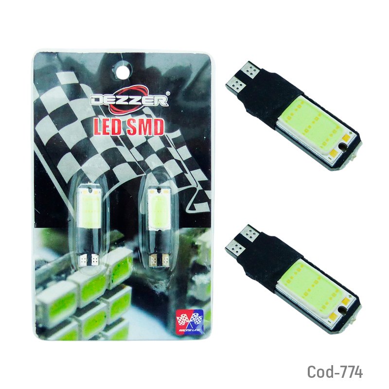 LED COB Cola De Pescado De 5 Watt Color Celeste Con Eliminador De Error Marca DEZZER. 3.8 cm x 1.1 cm por mayor en Chile