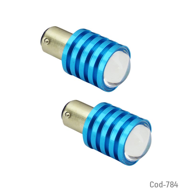 Ampolleta led p21 con lupa 2 contactos, luz blanca, dezzer el par. - pack de 10 unidades mayorista — imagen 3