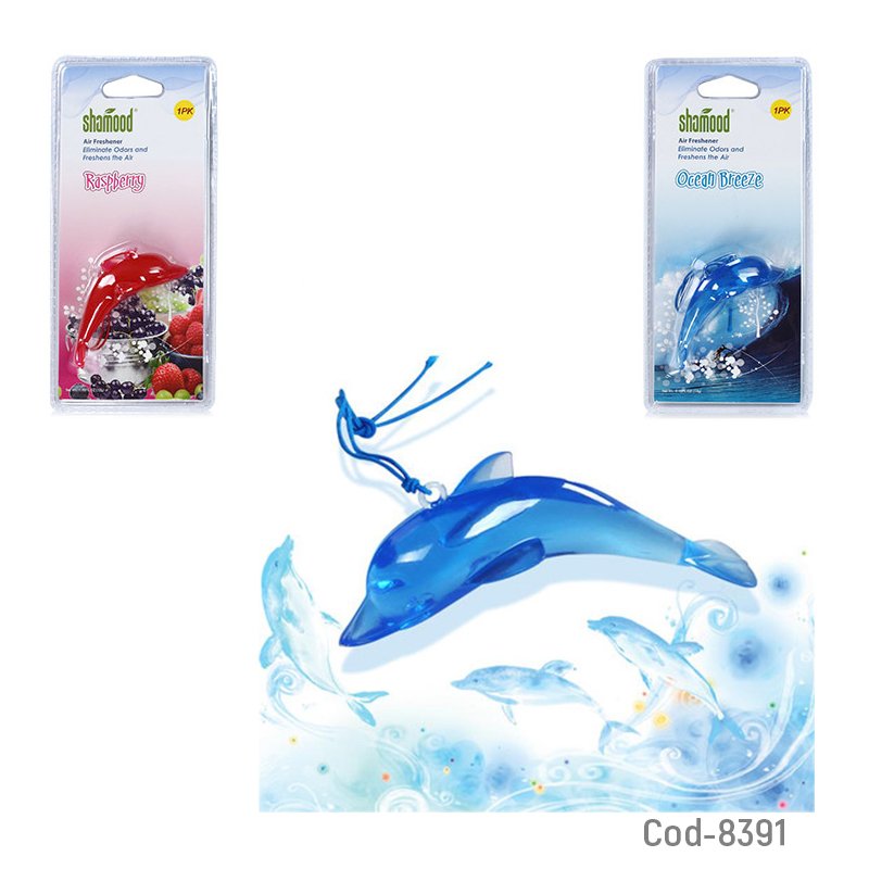 Desodorante delfin p/auto, aromas shamood. en blister. - pack de 20 unidades mayorista — imagen 2