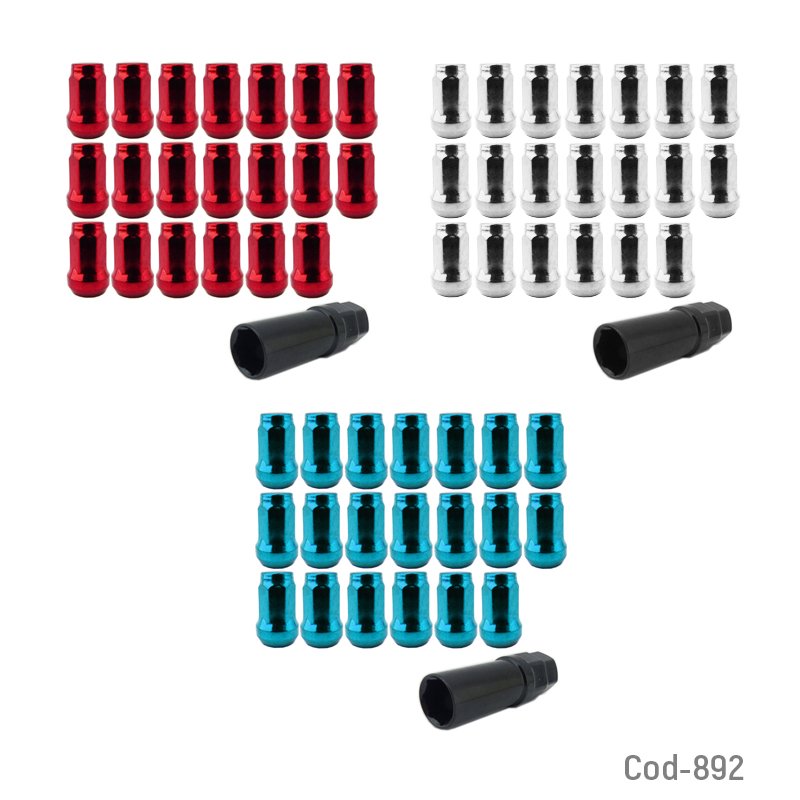 Tuerca de seguridad para auto, medidas 12mm x 1.50mm. set x 20 piezas. mayorista — imagen 2