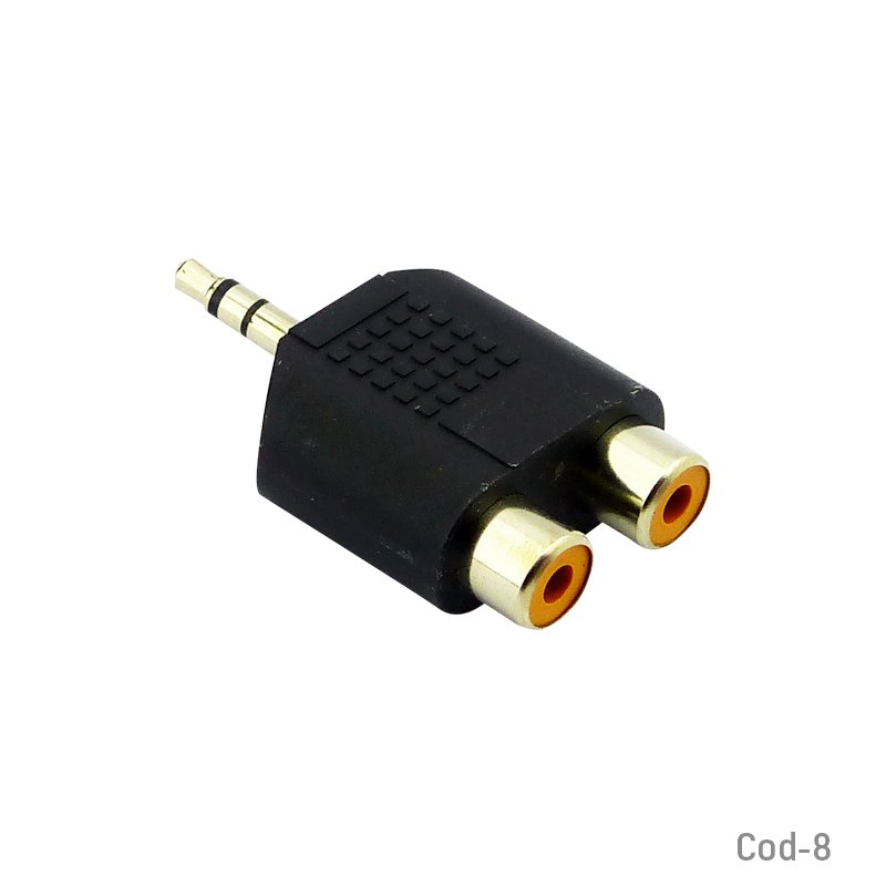 Adaptador 2 rca a plug 3,5mm - pack de 100 unidades mayorista — imagen 2