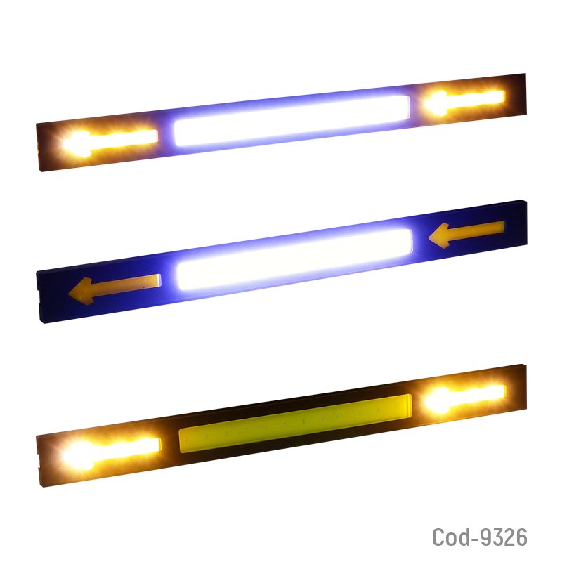 Neblinero led cob, 2 funciones, flecha metal, luz blanca/ambar, 12v, el par. - pack de 20 unidades mayorista — imagen 2