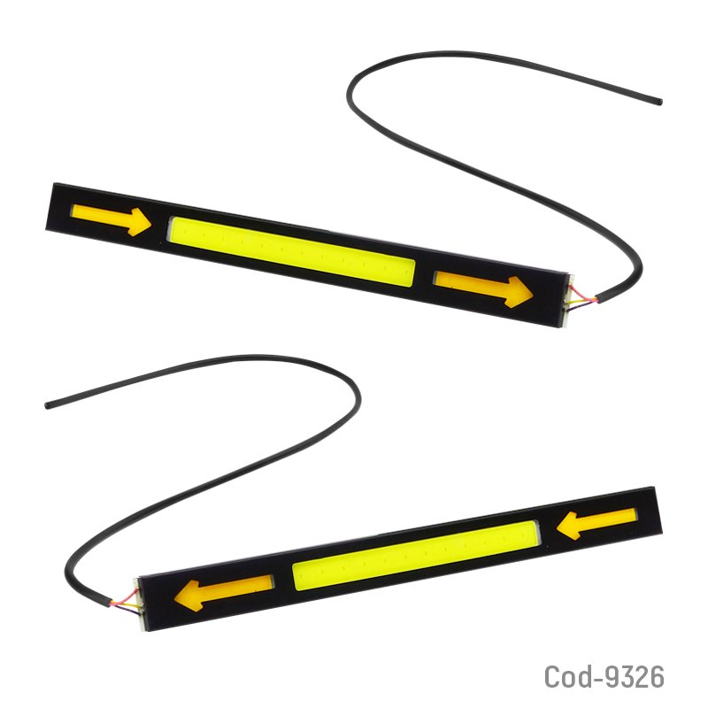 Neblinero led cob, 2 funciones, flecha metal, luz blanca/ambar, 12v, el par. - pack de 20 unidades mayorista — imagen 3