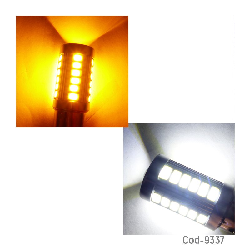 Ampolleta 33 led con canbus de 1 contacto, blanca y ambar. set x 2. - pack de 10 unidades mayorista — imagen 3