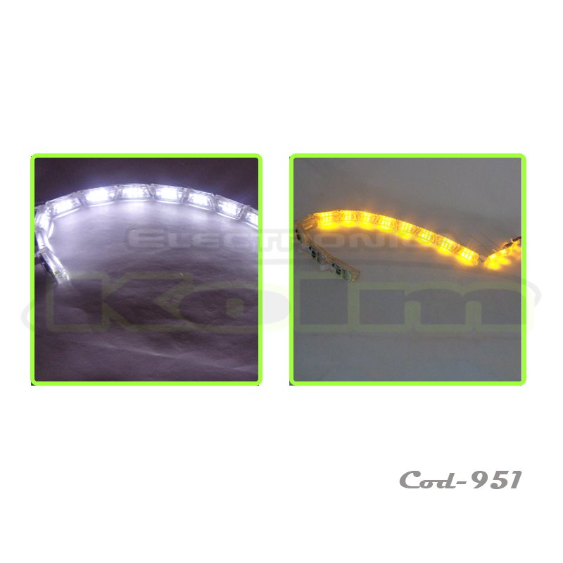 Tira led duo para foco 12v, luz blanco y ambar. en caja x 2. mayorista — imagen 4