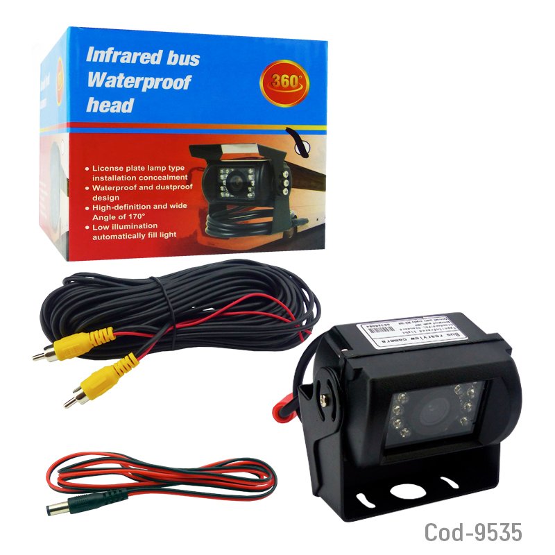 Camara de retroceso 24 volt, sobrepuesta, con 15 metros de cable mayorista — imagen 4