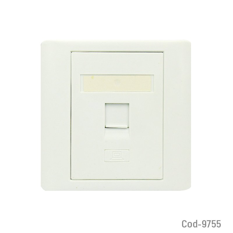 Tapa De Muro Conexion RJ-45 8,5cm x 8,5cm x 1,8cm por mayor en Chile