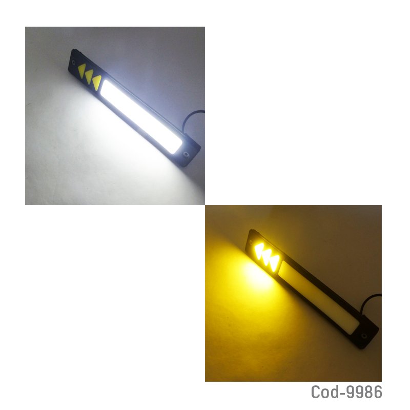 Neblinero led cob flexible de 2 funciones luz blanca y ambar. mayorista — imagen 2