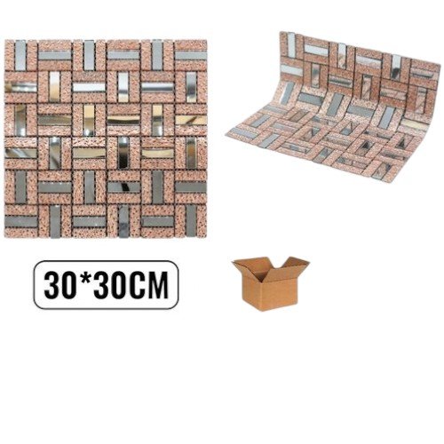 Lámina Adhesiva Decorativa Mosaico Venecia con Efecto Espejo 30x30cm por mayor Hogar por mayor