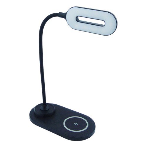 Lampara De Escritorio LED Con Carga Inalambrica Para Smartphone En Dos Colores. por mayor - Electrónica por mayor