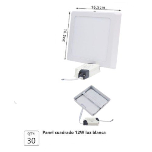 Panel cuadrado LED de 12W por mayor Electrónica por mayor