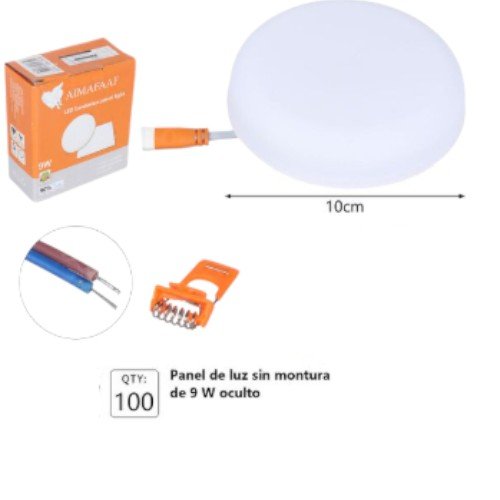 Panel LED sin montura de 9W por mayor Electrónica por mayor