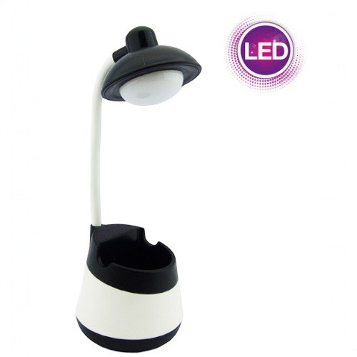 Lampara LED Con Porta Lapiz Y Porta Celular, Recargable Por USB. por mayor Electrónica por mayor