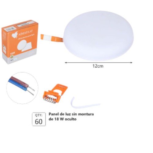 Panel de luz LED sin montura de 18W por mayor Electrónica por mayor