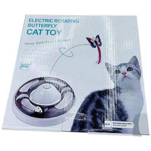 Juguete interactivo dual para gatos con pista de pelota y mariposa giratoria 360° 1 PZA por mayor en Chile