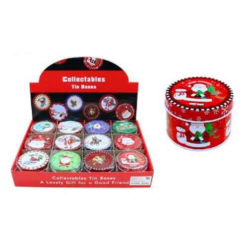 LATAS NAVIDEÑA REDONDA por mayor - Navidad por mayor