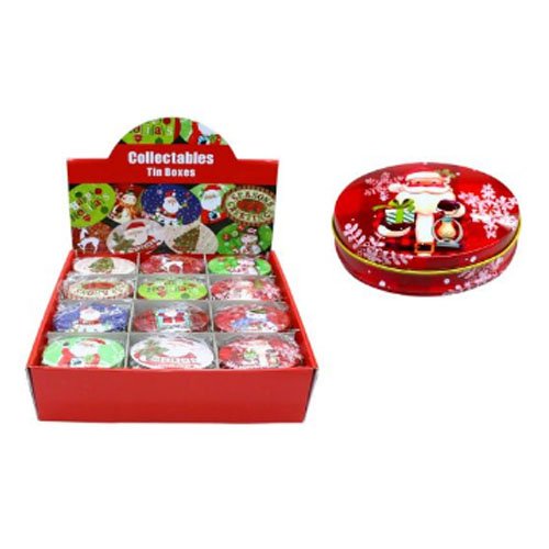 LATAS NAVIDEÑA REDONDA por mayor - Navidad por mayor