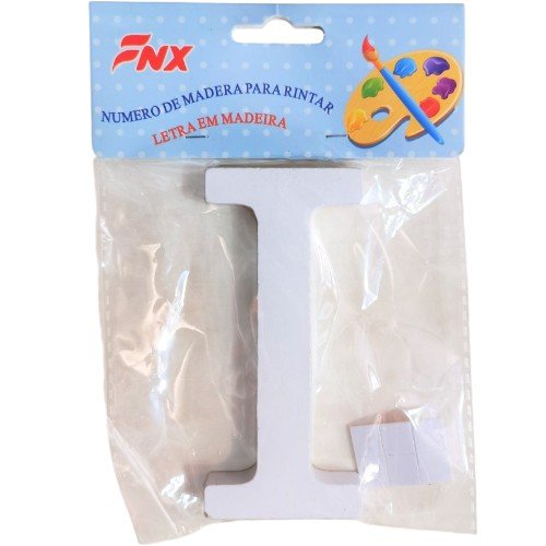 Letra I de Madera Blanca de 11cm para Decoración y Manualidades 11 x 1.2 cm por mayor en Chile