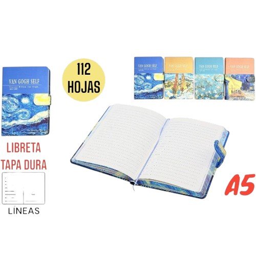 Libreta de Arte A5 con Tapa Dura y Cierre Magnético por mayor - Útiles Escolares por mayor