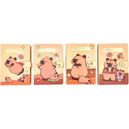 Libretas A6 Premium Capibara con Cierre Magnético por mayor - Útiles Escolares por mayor