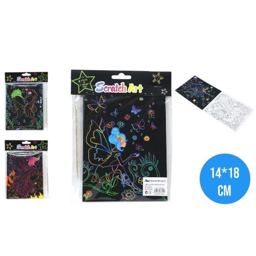 Libro de Arte Scratch para Colorear y Rascar con Diseños Mágicos por mayor - Útiles Escolares por mayor