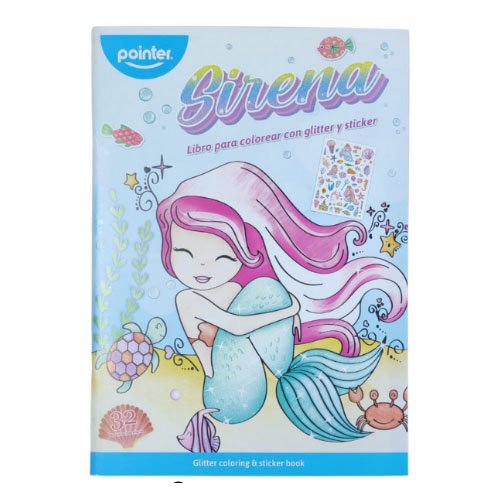 LIBRO PARA COLOREAR SIRENA por mayor - Útiles Escolares por mayor