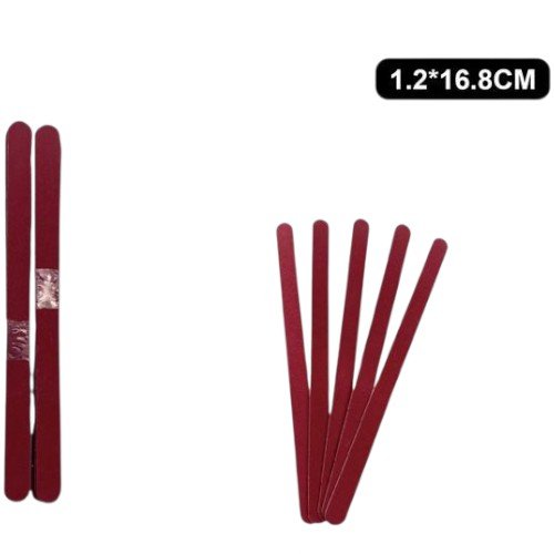 Limas de Madera Rojas de 17 cm para Manicura Profesional por mayor - Belleza por mayor