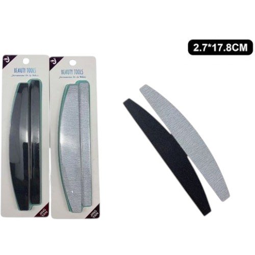 Limas de Uñas Media Luna Profesionales en Color Negro y Gris por mayor - Belleza por mayor