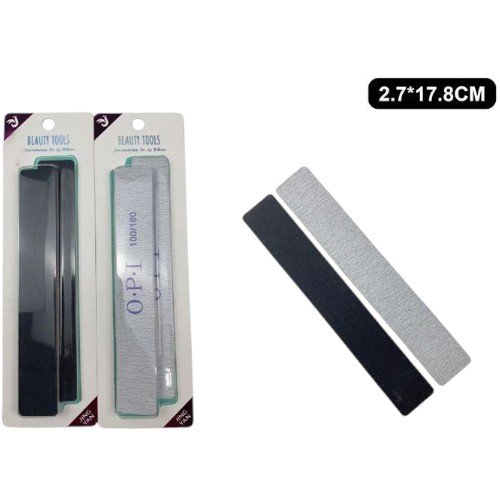 Limas de Uñas Rectangulares Profesionales en Color Negro y Gris por mayor - Belleza por mayor
