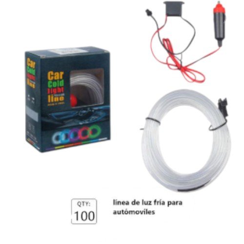 Línea de Luz Fría Decorativa para Automóviles (Car Cold Light Line) - 5 Metros de Iluminación Ambiental por mayor - Electrónica por mayor