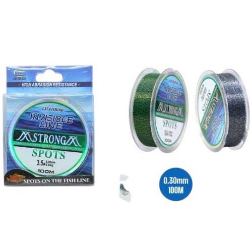 Línea de Pesca Moteada de Alta Resistencia 0,30mm x 100m Invisible para Pesca Deportiva por mayor - Hogar por mayor