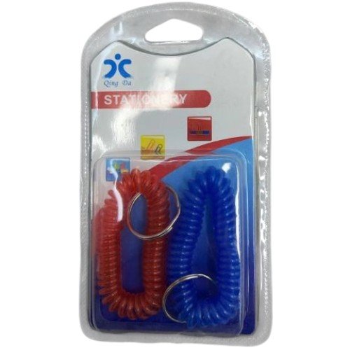 Llaveros Elásticos tipo Espiral - Rojo y Azul por mayor - Hogar por mayor