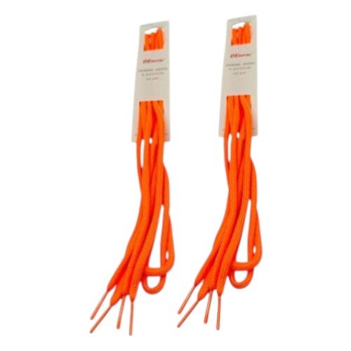 CORDONES REDONDOS NARANJA FLUORESCENTE 1 PAR-120 CM por mayor en Chile