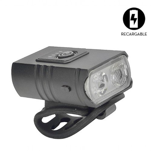 Luz 2 LED Delantera, Recargable, Con 6 Tipos De Luz, Para Bicicleta. por mayor - Electrónica por mayor