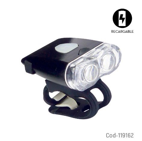 Luz Blanca 2 LED Recargable Para Bicicleta, HYD-008 por mayor - Electronica por mayor