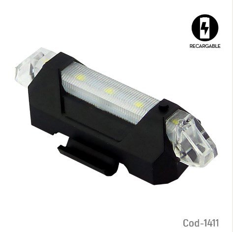 Luz Blanca 5 LED Recargable USB, Delantera Para Bicicleta. En Blister. por mayor - Electronica por mayor