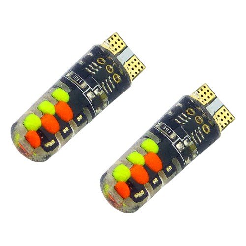 Luz led t-10 rgb a control remoto, 12v, set x 2. en blister. - pack de 10 unidades 1cm x 3,4cm x 1cm por mayor en Chile