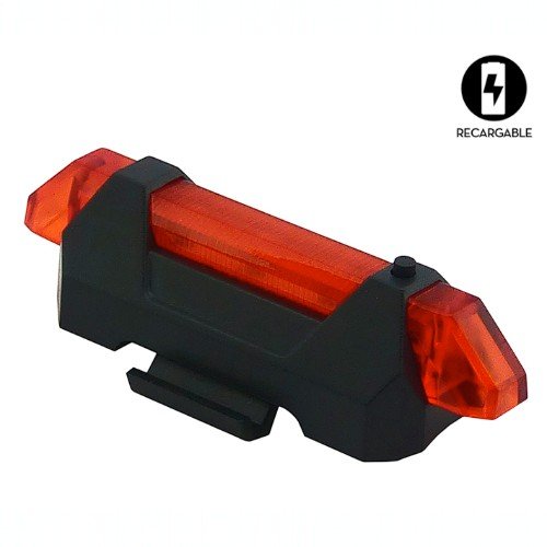 Luz Roja 5 LED Recargable USB, Luz Trasera Para Bicicleta. En Blister. por mayor - Electrónica por mayor