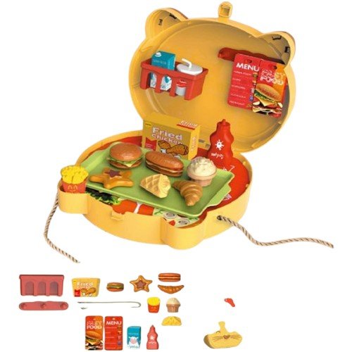 Maletín Infantil de Comida Rápida con Accesorios Didácticos por mayor Jugueteria por mayor