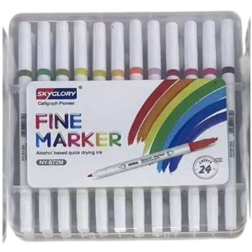 Marcadores Finos x 24 Unidades por mayor - Útiles Escolares por mayor