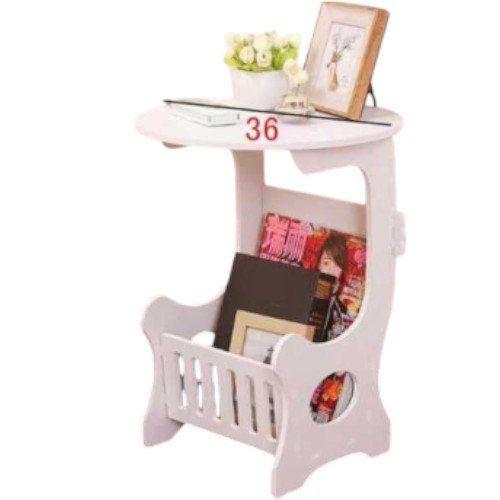 Mesa Lateral Circular de Estilo Europeo con Revistero Integrado para Dormitorio y Sala por mayor - Hogar por mayor