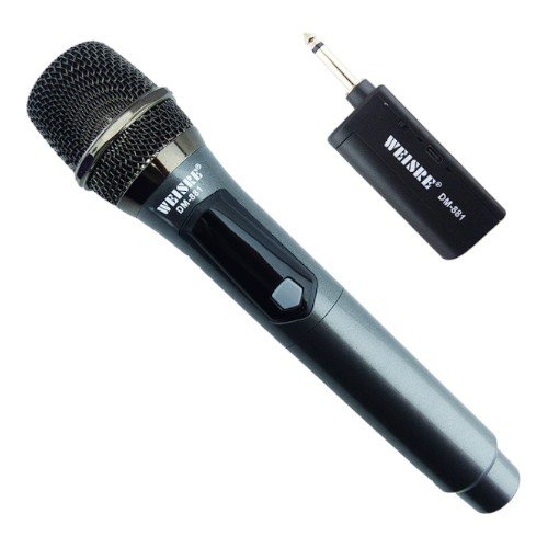 Microfono Inalambrico Modelo DM-881 Recargable Con Type-C. Pantalla LED. por mayor - Electrónica por mayor