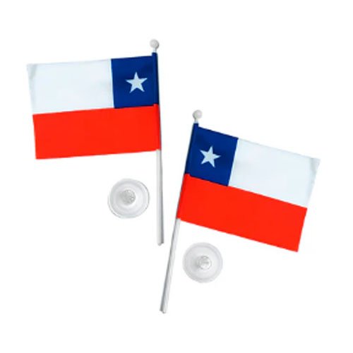 MINI BANDERA CHILE por mayor - Fiestas-Patrias por mayor