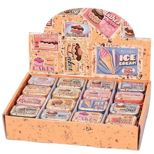 Mini Cajas de Lata con Diseños Vintage de Repostería por mayor - Hogar por mayor